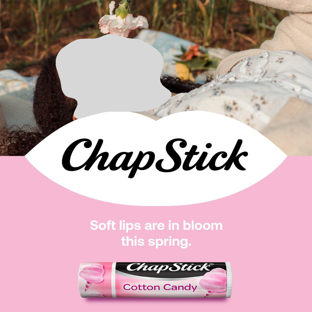 ChapStick Lip Moisturizer, Cotton Candy, 12-Pack – Limited Edition Bulk Lip Balm, Fun & Yummy, 0.15 Oz Ea