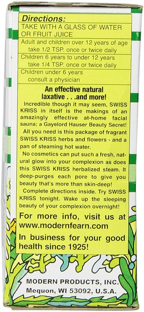 Swiss Kriss Herbal Laxative Flakes, 3.25 Ounce