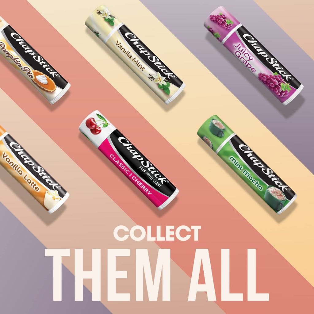 ChapStick Cherry Lip Balm 4-Pack + 1 Original ChapStick, Lip Moisturizer, 0.15 Oz Ea (5 Piece Set)
