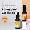 Mad Hippie Vitamin C Serum, Daily Protective SPF Serum + 3 Assorted Pillow Packs – “Springtime Essentials” Wrapped in Watercolor Dots Canvas Tote Bag