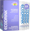 Lily of The Desert EcoDrink Nutrient Support Hydration Packets, Blueberry Pomegranate – Multivitamin Electrolyte Mix with Aloe, 24 Stick Packs/Box, 0.25 Oz Ea