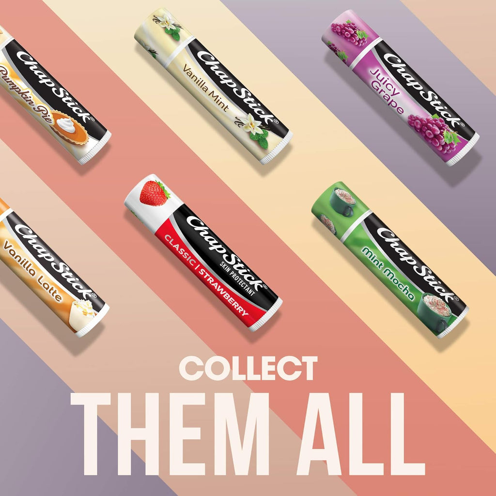 ChapStick Lip Care, Classic Strawberry 12-Count – Bulk Lip Balm, Fruity & Sweet, 0.15 Oz Ea