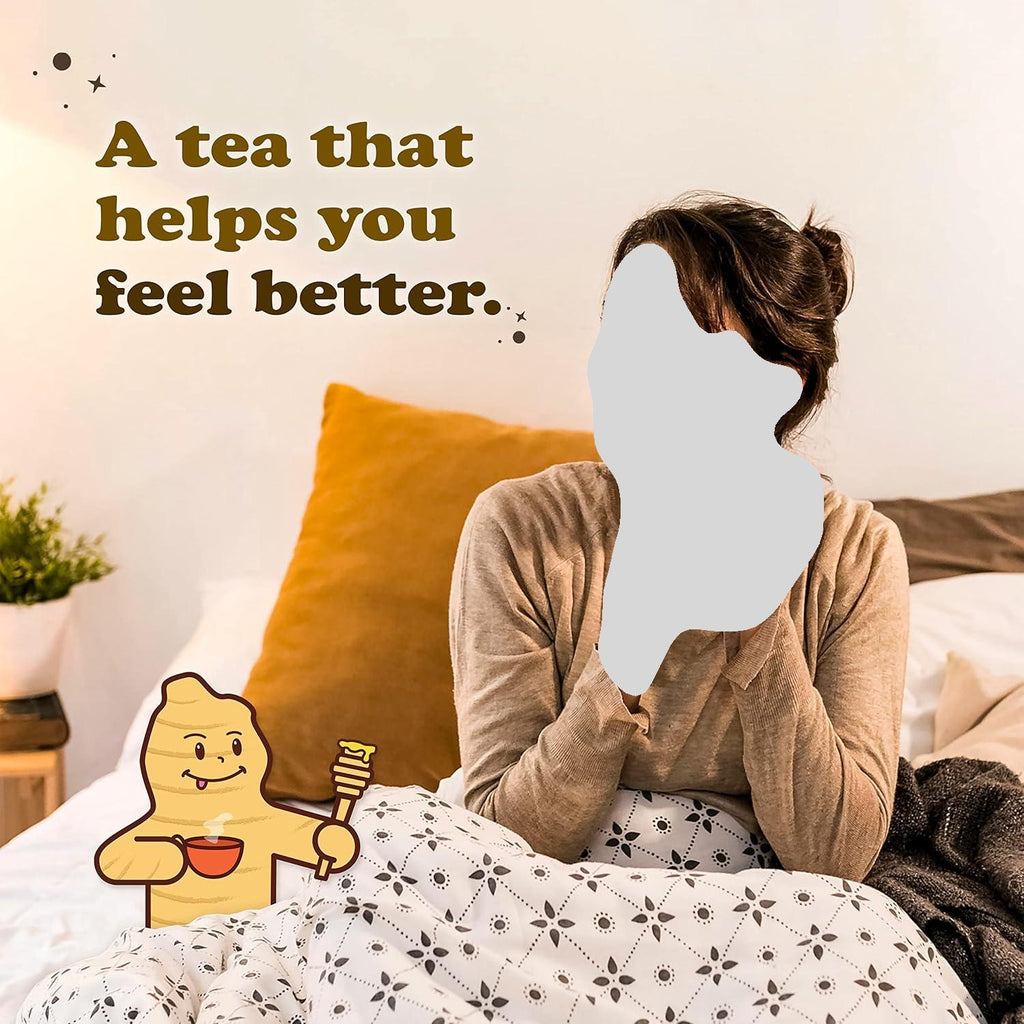 Pocas Honey Ginger Tea, Turmeric, 12.7 Ounce, 20 Bags(Pack of 2)Non-GMO,Non-Diary,Gluten Free,No Artificial & Colors,Honey Crystal,Real Ginger, Sachet