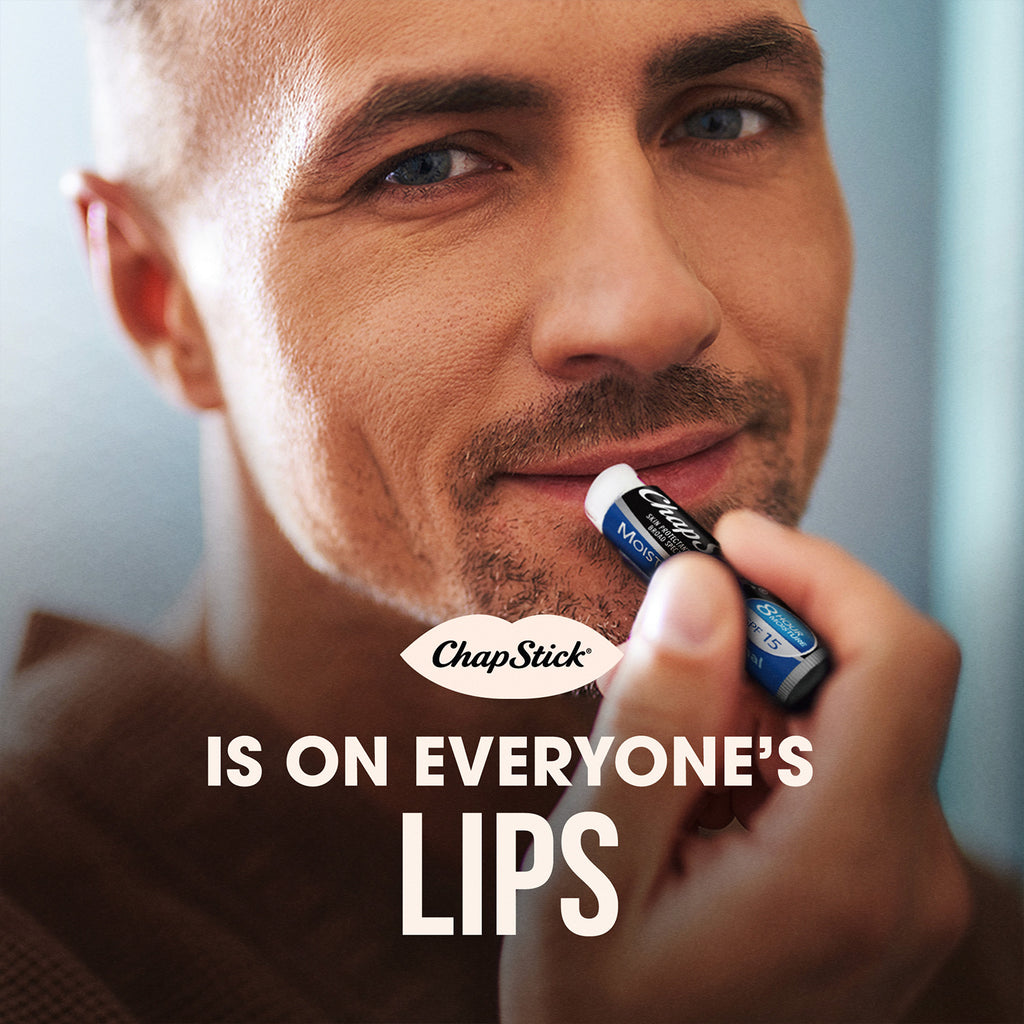 ChapStick Moisturizer 2-in-1 Lipcare SPF 15, Original, 12-Pack – 8-Hour Sunscreen Lip Balm with Aloe Vera and Vitamin E, 0.15 Oz Ea