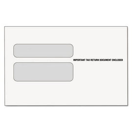 Double Window Tax Form Envelope for W-2 Laser Forms, 9x5-5/8