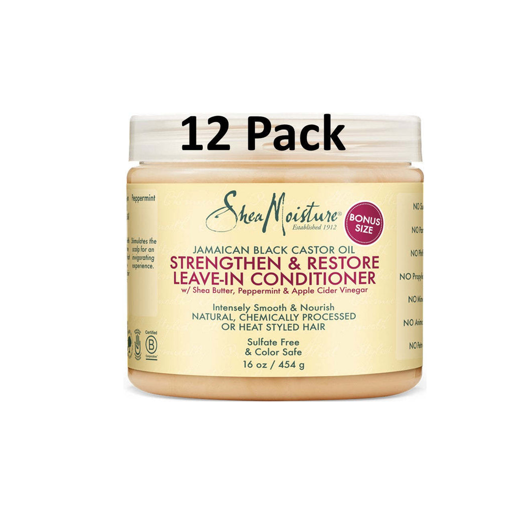 Shea Moisture Oil Strengthen, Grow, and Restore Leave-In Conditioner 16 oz,SheaMoisture,OxKom