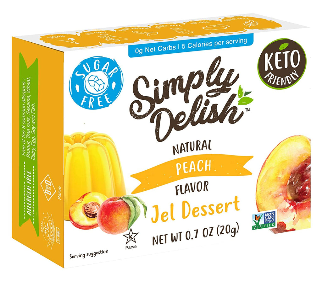 SIMPLY DELISH, JEL DSRT,PEACH .7 OZ