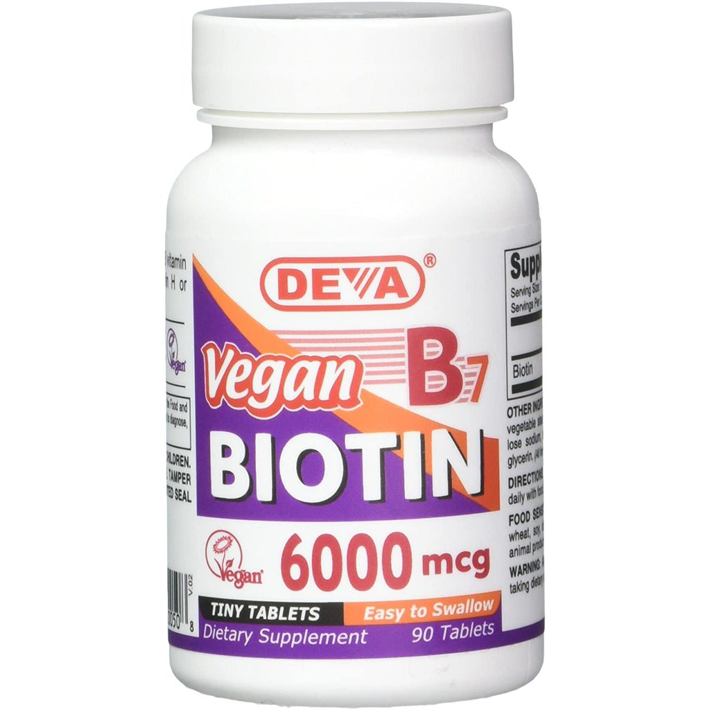Deva Vegan Biotin - 6000 mcg 90 Tabs,DEVA VEGAN VITAMINS,OxKom
