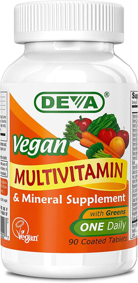 Deva Vegan Multivitamin And Mineral Supplement - 90 Coated Tablets