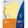 WorkSaver Big Tab Reinforced Dividers With Clear Tabs, 5-Tab, Letter, Buff,AVERY,OxKom