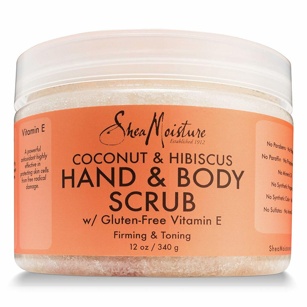 SheaMoisture Coconut & Hibiscus Hand & Body Scrub 12 oz,SheaMoisture,OxKom