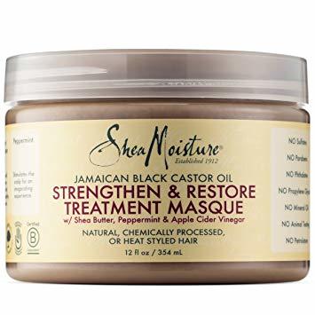 Treatment Masque, 12 Ounce  Strengthen & Restore Leave-In Conditioner, 16 Ounce,SheaMoisture,OxKom