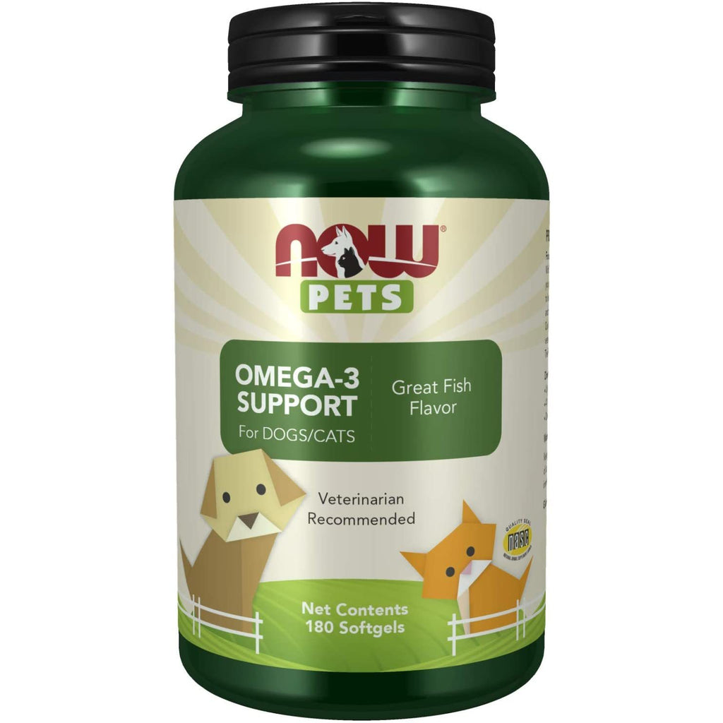 NOW Foods Omega-3 Support - 180 Softgels for Pets,NOW Foods,OxKom