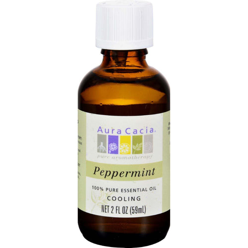 Aura Cacia Peppermint Pure Essential Oil - 2 fl oz,AURA CACIA,OxKom