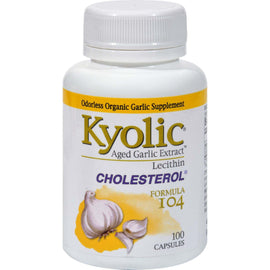 Kyolic Aged Garlic Extract Cholesterol Formula 104 - 100 Capsules,L & A JUICE,OxKom