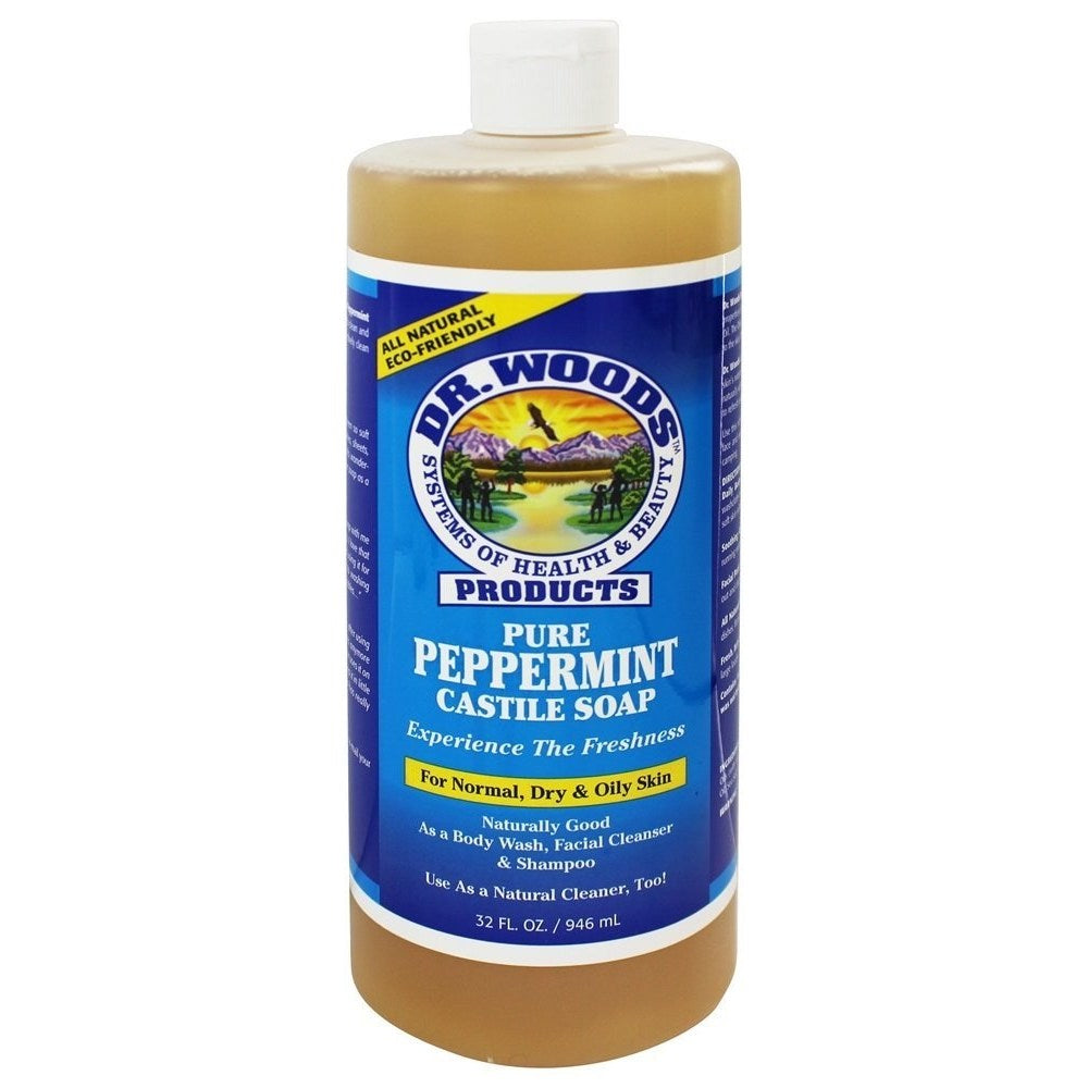 Dr. Woods Pure Castile Soap Peppermint - 32 fl oz,DR. WOODS,OxKom