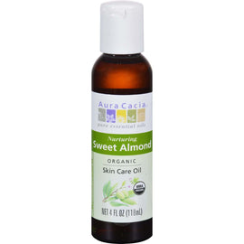 Aura Cacia Organic Aromatherapy Sweet Almond Oil - 4 Fl Oz,AURA CACIA,OxKom