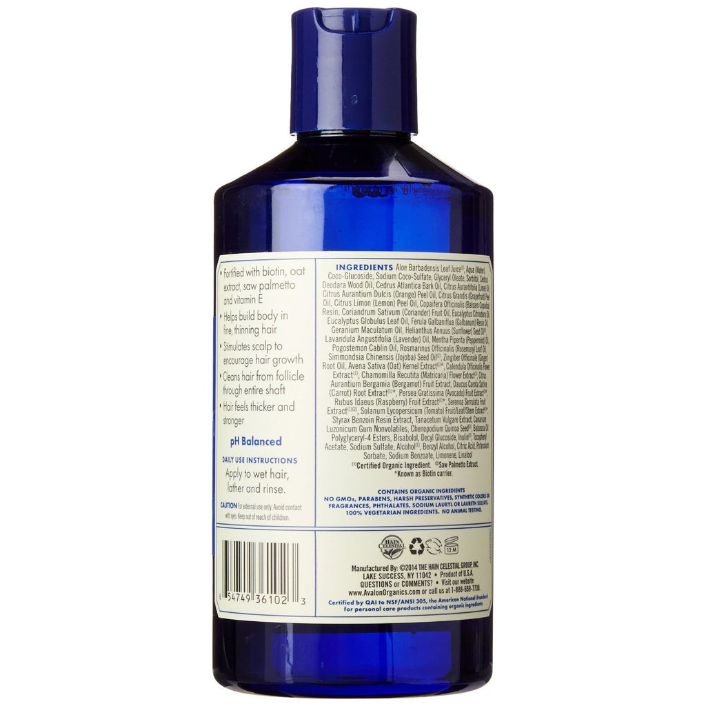 Avalon Organics Thickening Shampoo Biotin B Complex Therapy 14 Oz,Hain Celes,OxKom