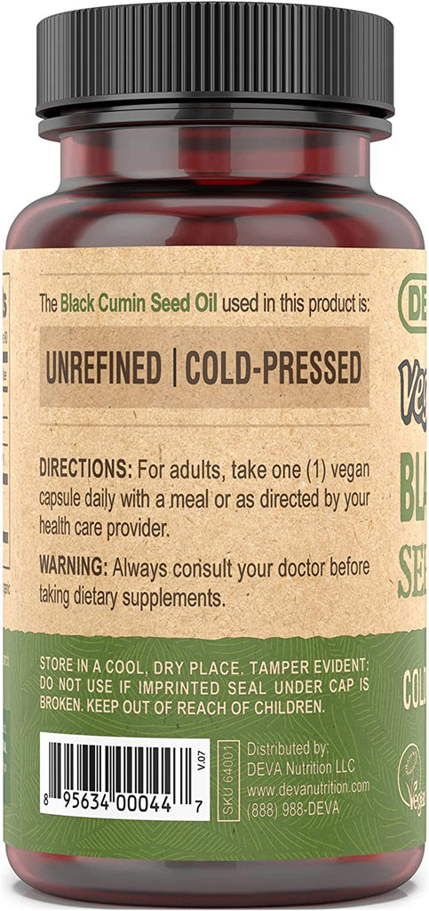 Deva Vegan Vitamins Black Cumin Seed Oil - 90 Vegetarian Capsules