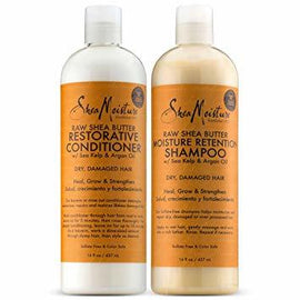 Shea Moisture Raw Shea Butter Shampoo & Conditioner Set-16oz,OxKom,OxKom