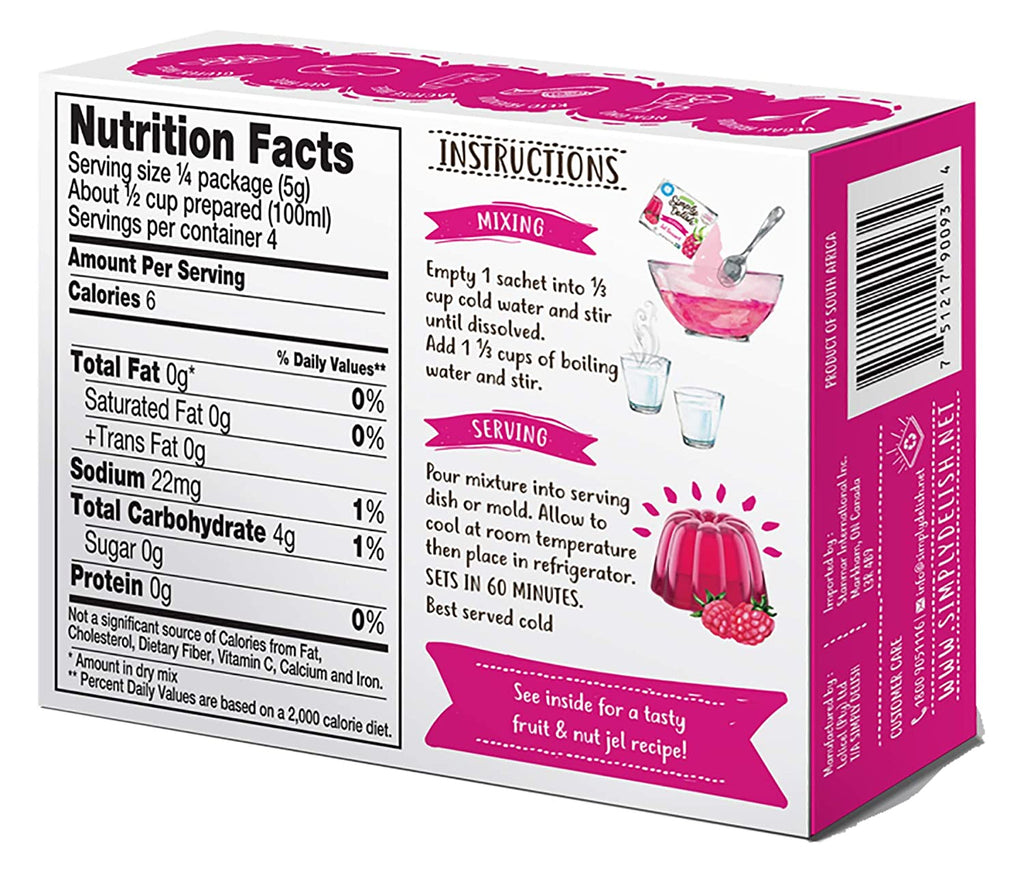 SIMPLY DELISH, JEL DSRT,RASPBERRY .7 OZ