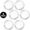 Clear Plate Chargers Silver rimmed  13" 6 in a pack