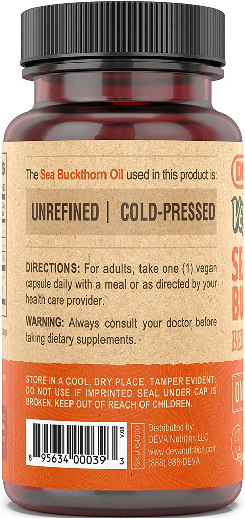 Deva Vegan Vitamins Sea Buckthorn Oil - 90 Vcaps
