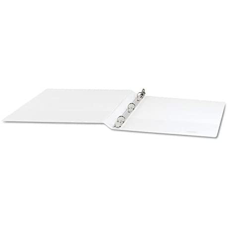 Deluxe Round Ring Vinyl View Binder, 1/2" Capacity, White,UNIVERSAL OFFICE PRODUCTS,OxKom