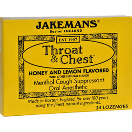 Jakemans Throat and Chest Lozenges - Honey and Lemon,JAGUAR,OxKom