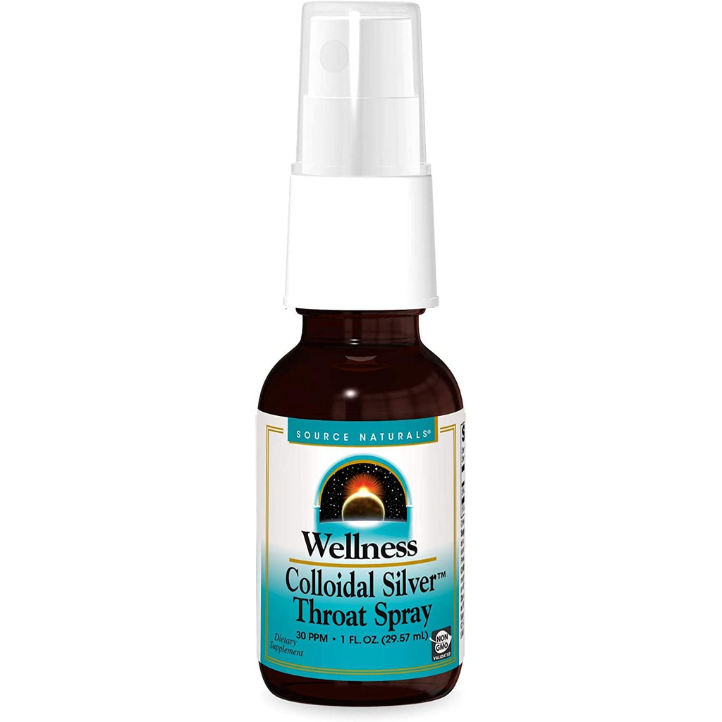 Source Naturals Wellness Colloidal Silver™ Throat Spray 1 oz. Liquid,Source Naturals,OxKom