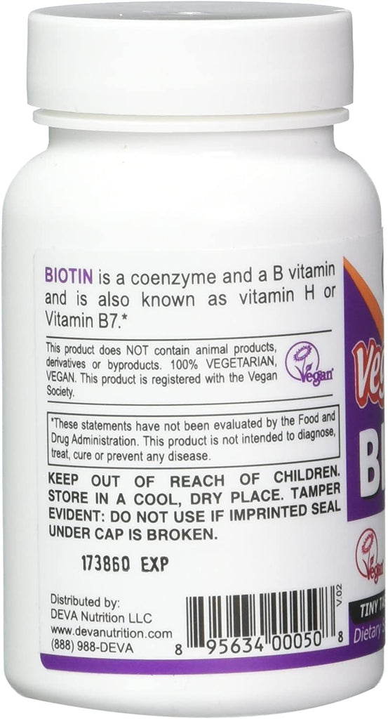 Deva Vegan Biotin - 6000 mcg 90 Tabs