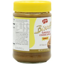 Biscoff Cookie Butter Spread - Peanut Butter Alternative - Crunchy - 13.4 oz,BISCOFF,OxKom