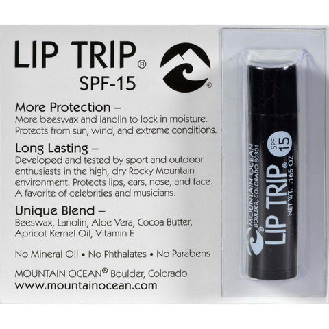 Mountain Ocean Lip Balm - Lip Trip - SPF 15 - .165 oz -,MOUNTAIN OCEAN,OxKom