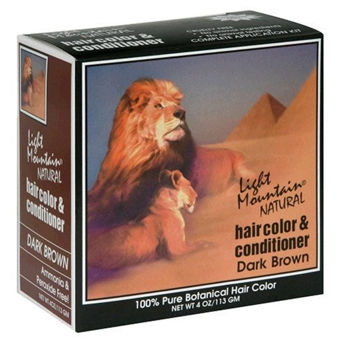 Light Mountain Organic Hair Color and Conditioner - Dark Brown - 4 oz