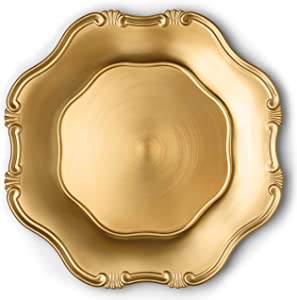 Gold Baroque Charger Plates 13"