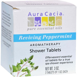 Aura Cacia Reviving Aromatherapy Shower Tablets Peppermint - 3 Tablets,AURA CACIA,OxKom