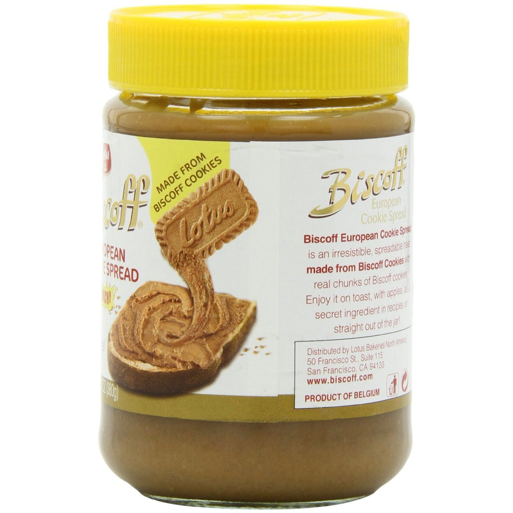 Biscoff Cookie Butter Spread - Peanut Butter Alternative - Crunchy - 13.4 oz,BISCOFF,OxKom