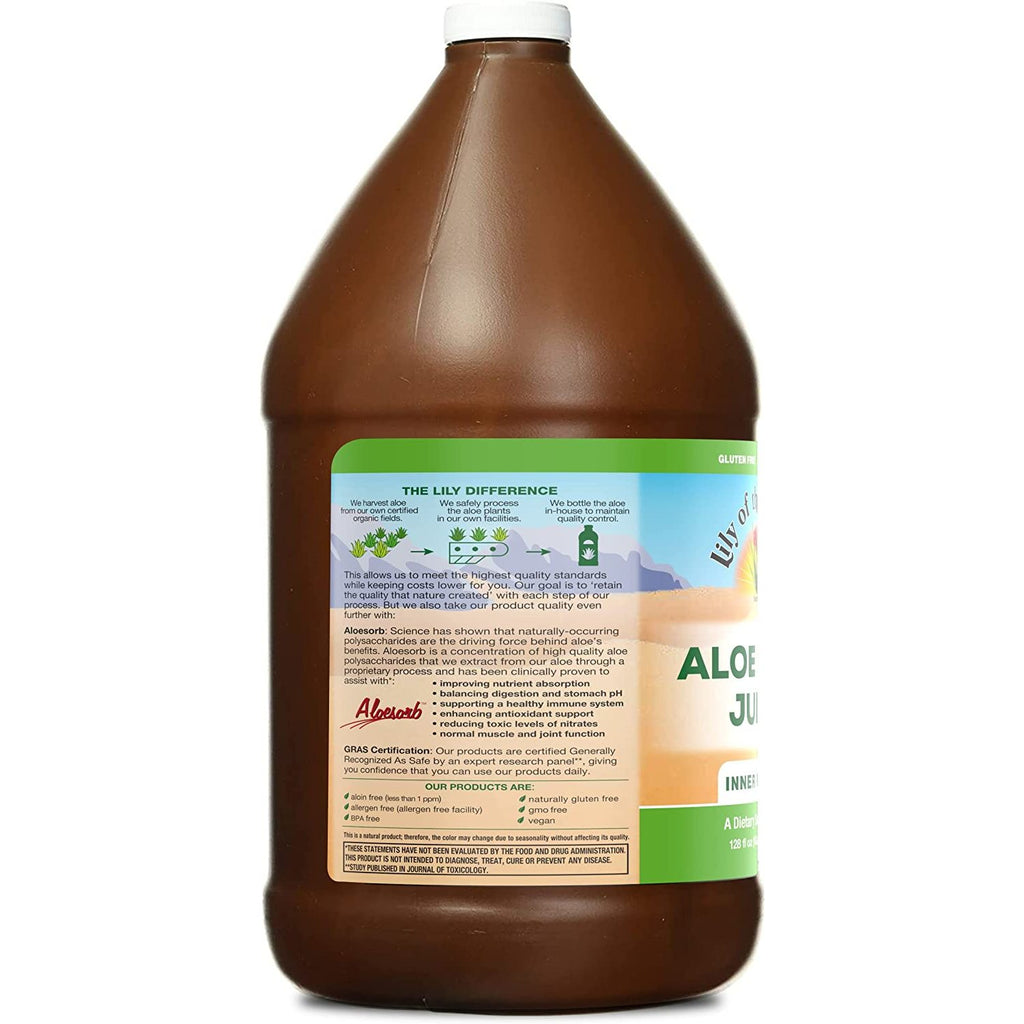 Lily Of The Desert Aloe Vera Juice - Organic - 1 gallon - case of 4,LILY OF THE DESERT,OxKom