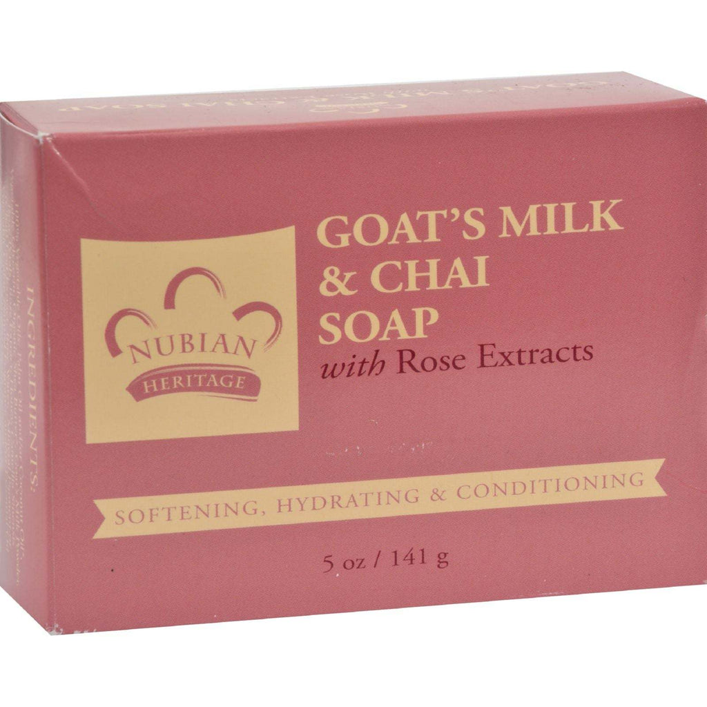Nubian Heritage Bar Soap Goat's Milk And Chai - 5 oz,NUBIAN HERITAGE,OxKom