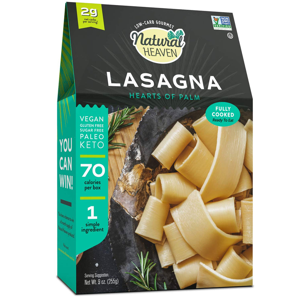 Natural Heaven Lasagna Hearts of Palm Noodles 9oz
