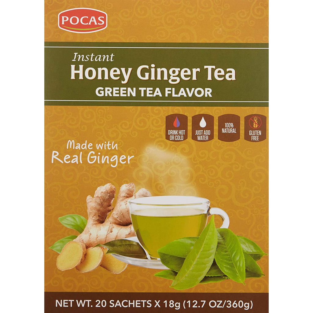 Pocas Honey Ginger Tea with Green Tea 20 Pack