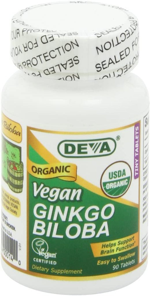 Deva Vegan Ginkgo Biloba - Organic 90 Tabs