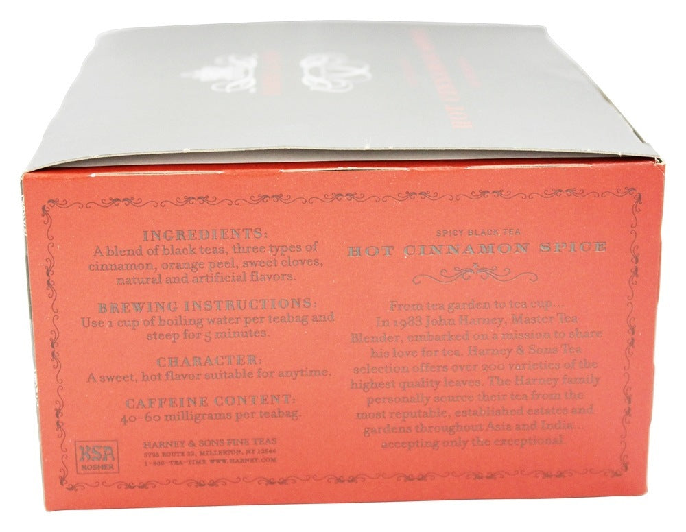 Harney & Sons Hot Cinnamon Spice Tea 3.57 oz 50 Tea Bags
