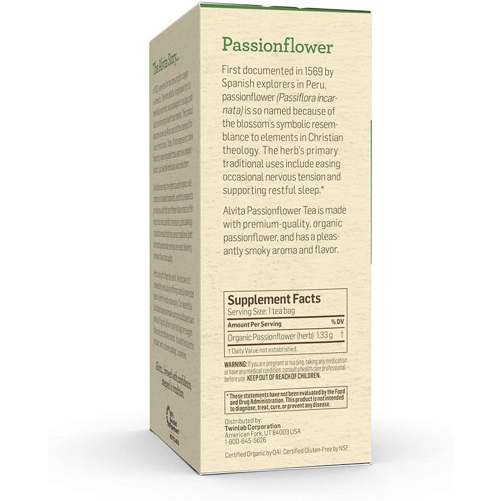 Alvita Tea Organic Herbal Passionflower Tea - 24 Bags,ALVITA,OxKom