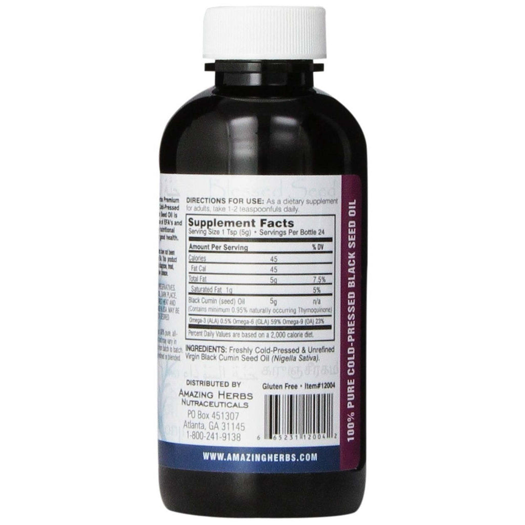 Amazing Herbs Black Seed Oil - 4 fl oz,AMAZING HERBS,OxKom