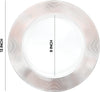 Rose Gold Charger Plates 13” (Set of 6) Dinner Service Plates for Parties, Weddings, Thanksgiving, New Year’s Eve Celebrations, Clear Plastic Disposable, Reusable Chargers, Dinner Plates