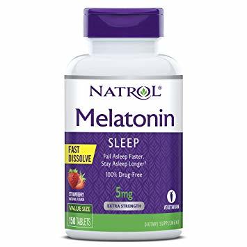 Natrol Melatonin 5mg F/D Tab-150 5 mg  Strawberry / FD,NATROL,OxKom