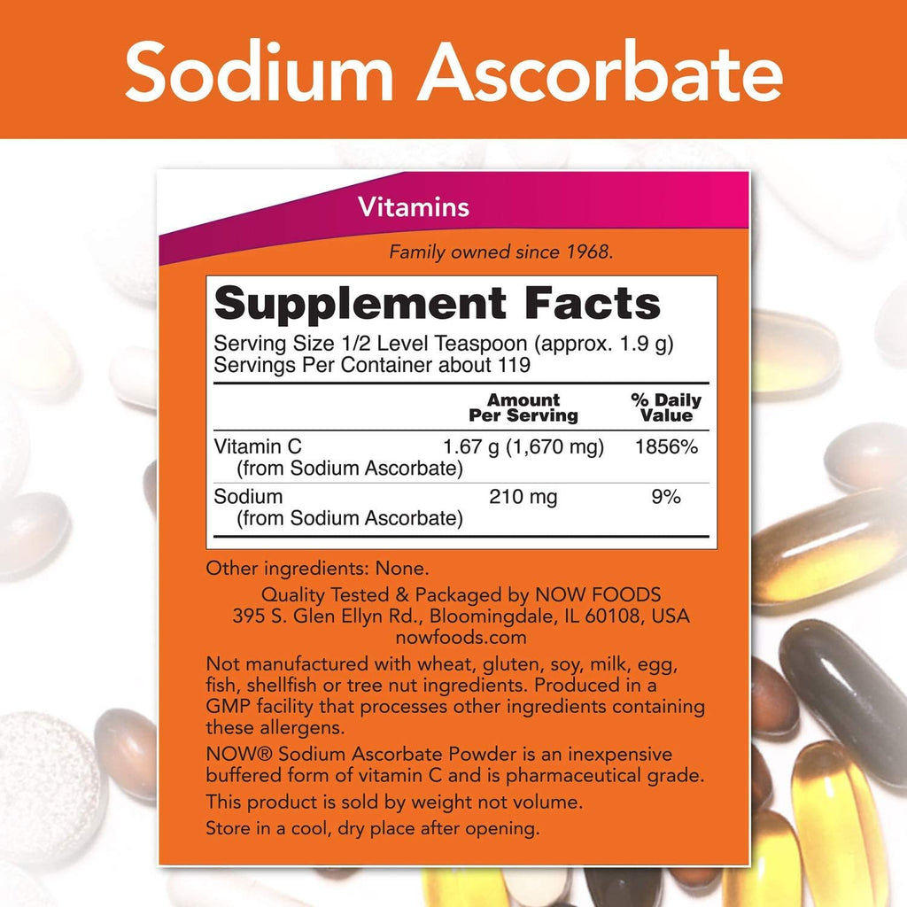 NOW Foods Sodium Ascorbate Powder - 8 oz.,NOW Foods,OxKom