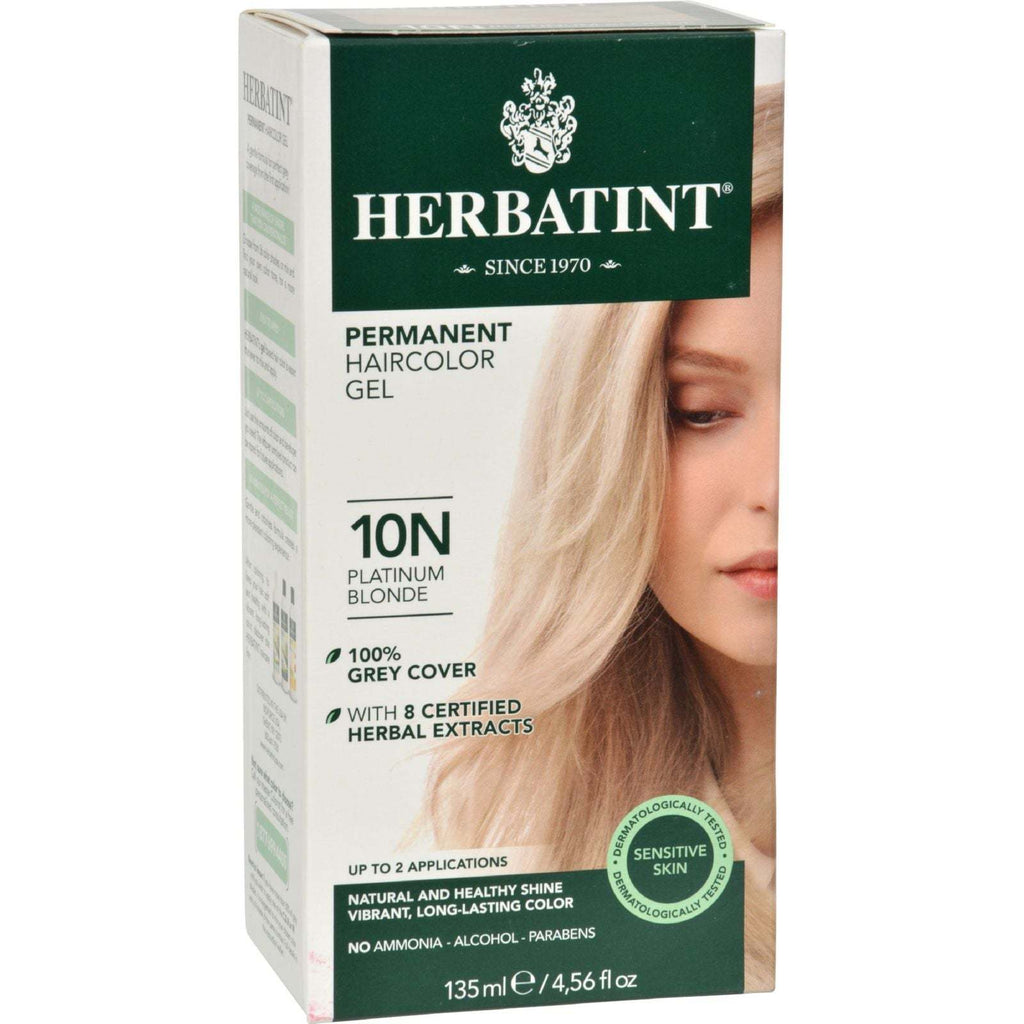 Herbatint Permanent Herbal Haircolour Gel 10N Platinum Blonde - 135 ml,HERBATINT,OxKom