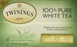 Twining's Tea Origins Fujian Chinese - Pure White - Case of 6 - 20 Bags